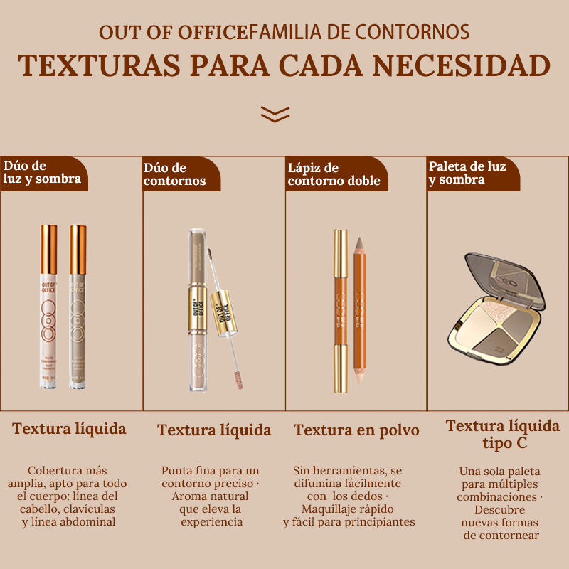 Lápiz de contorno de dos puntas Out Of Office en cinco tonos