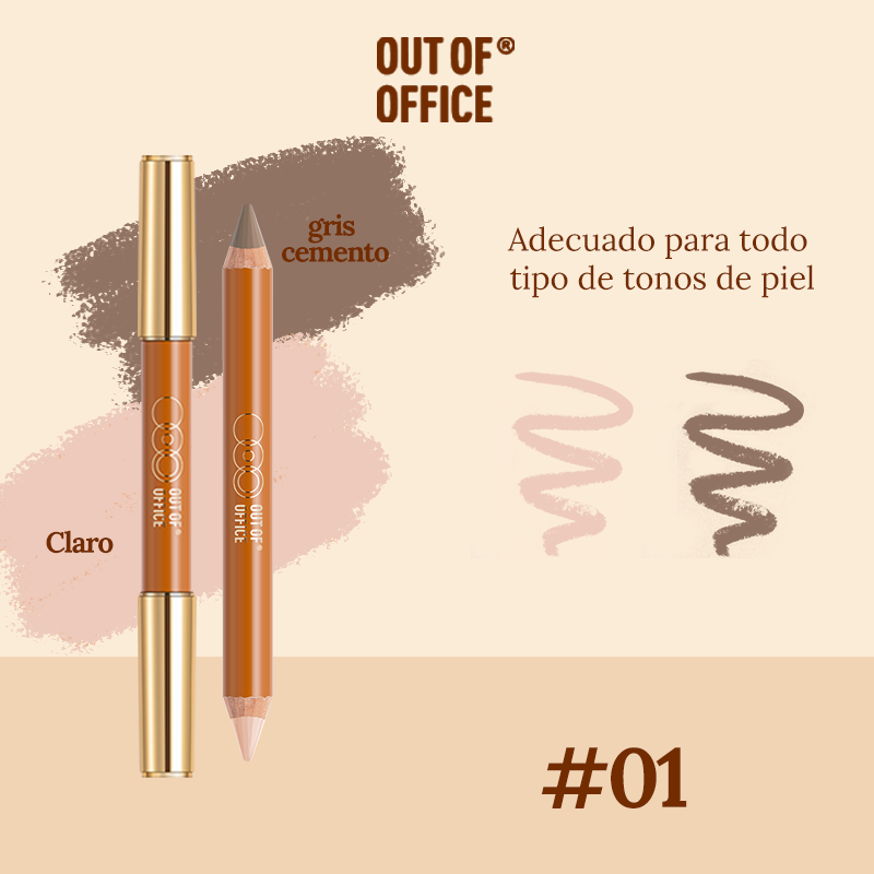 Lápiz de contorno de dos puntas Out Of Office en cinco tonos