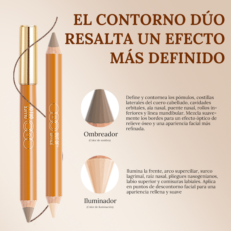 Lápiz de contorno de dos puntas Out Of Office en cinco tonos