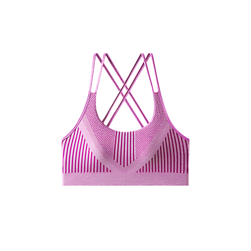 SKU-桃红色 Top deportivo PinkAmy sin costuras en colores pastel para mujer