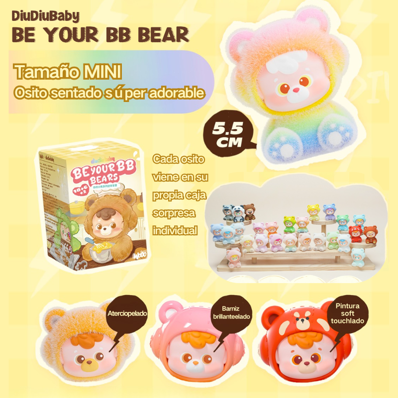 DiuDiuBaby Be Your BB Bears – Caja Sorpresa de Osito Bebé