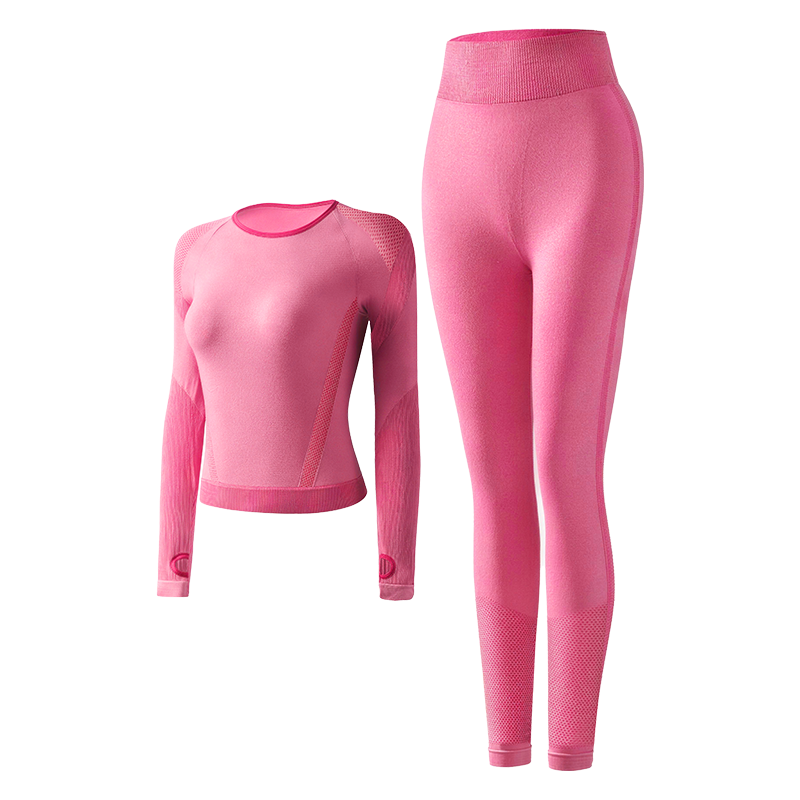 SKU图-玫红色 Conjunto deportivo PinkAmy para mujer en cuatro colores