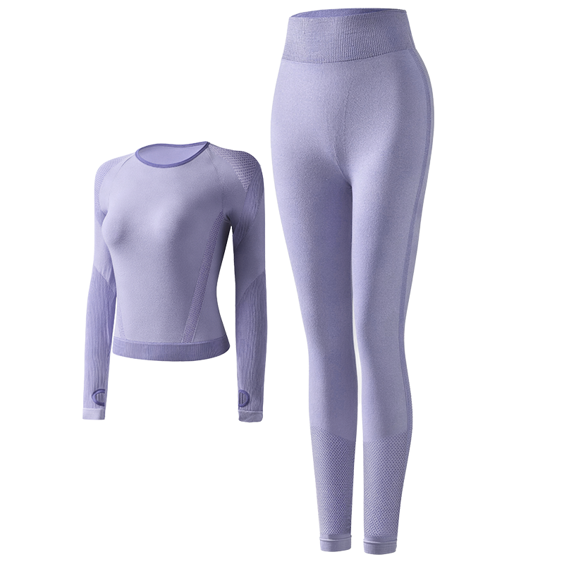 SKU图-紫色 Conjunto deportivo PinkAmy para mujer en cuatro colores