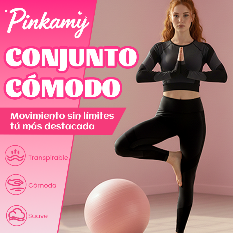 主图1-3 Conjunto deportivo PinkAmy para mujer en cuatro colores