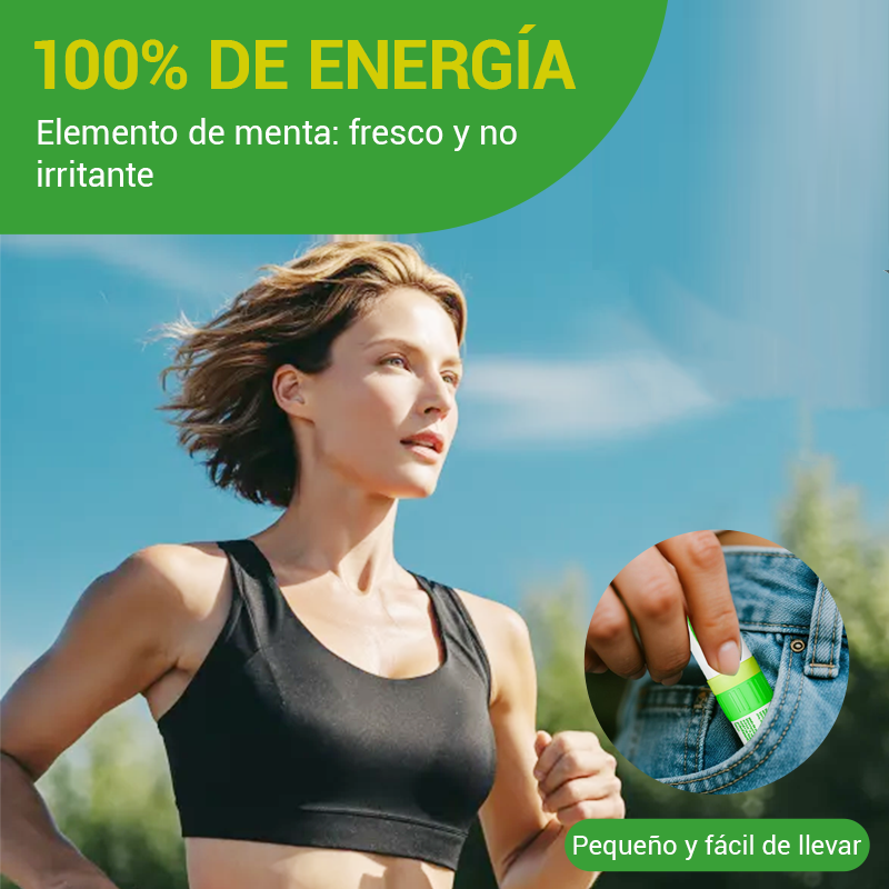 Inhalador aromático portátil con mentol y aceite de eucalipto