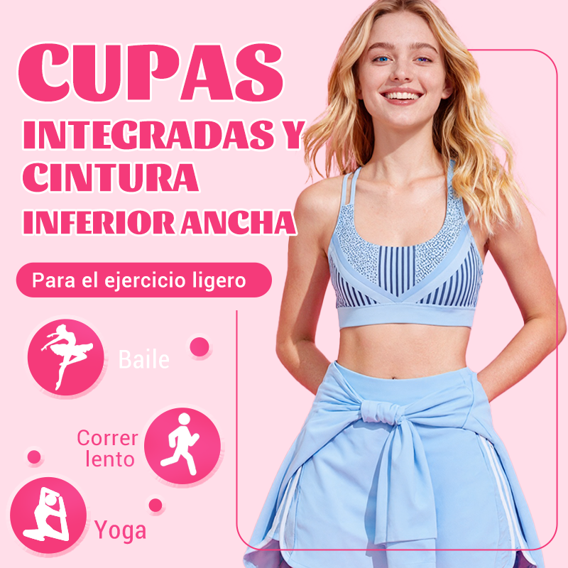 主图3 Top deportivo PinkAmy azul cielo para mujer