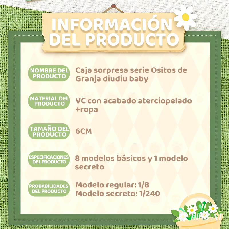 主图4 DiuDiuBaby Farm Bear – Caja Sorpresa de Ositos de Granja