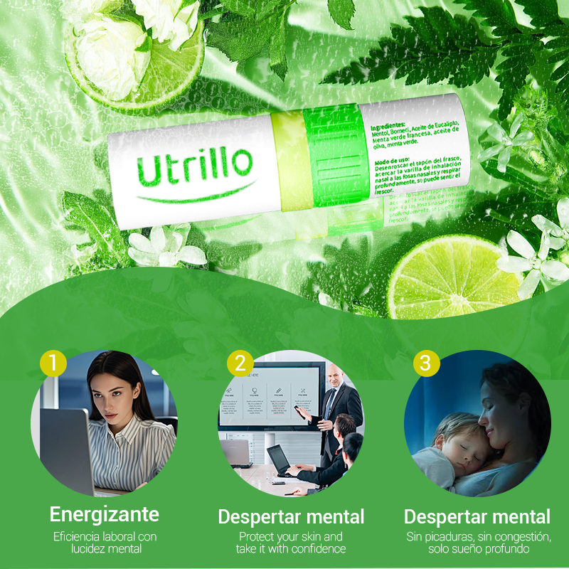 Presentación compacta del inhalador aromático de 1.8 g