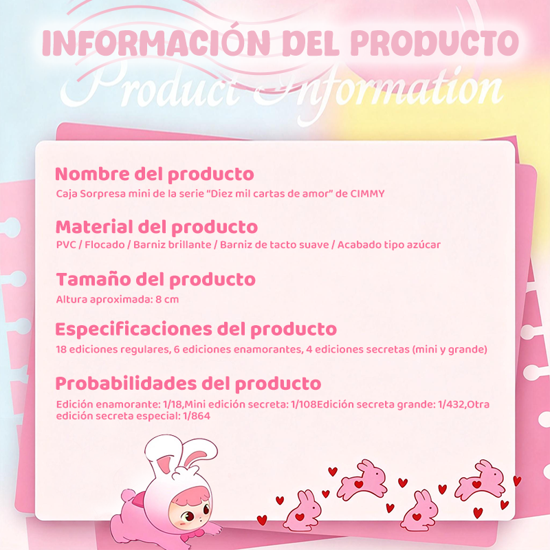 CIMMY Diez Mil Cartas de Amor – Caja Sorpresa de Conejito