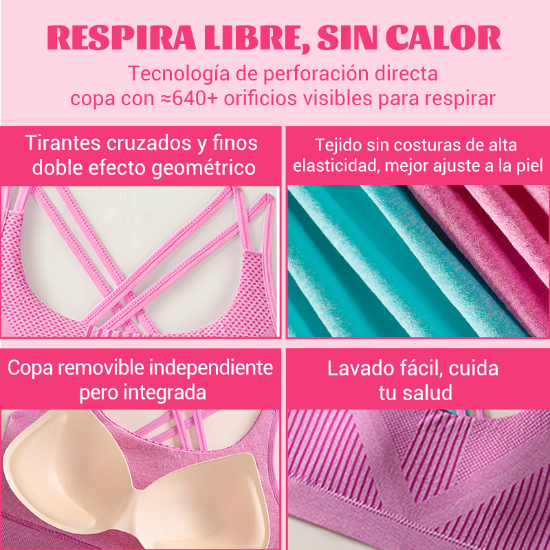 主图7 Top deportivo PinkAmy azul cielo para mujer