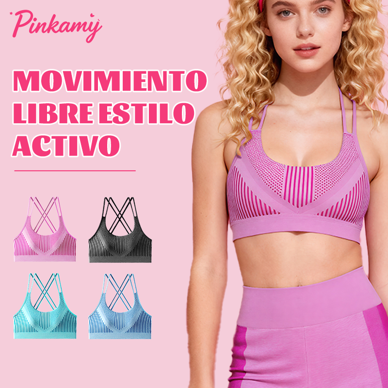 分销主图 Top deportivo PinkAmy azul cielo para mujer