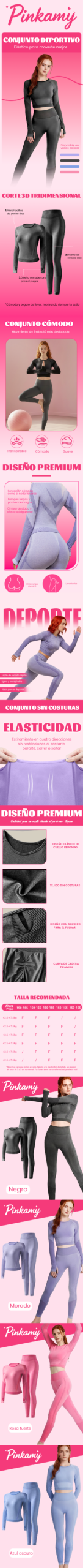 Conjunto deportivo PinkAmy para mujer en cuatro colores